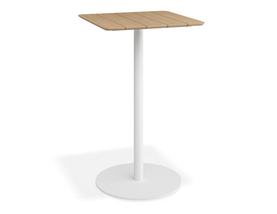 Roku Teakbartable 65x65 White
