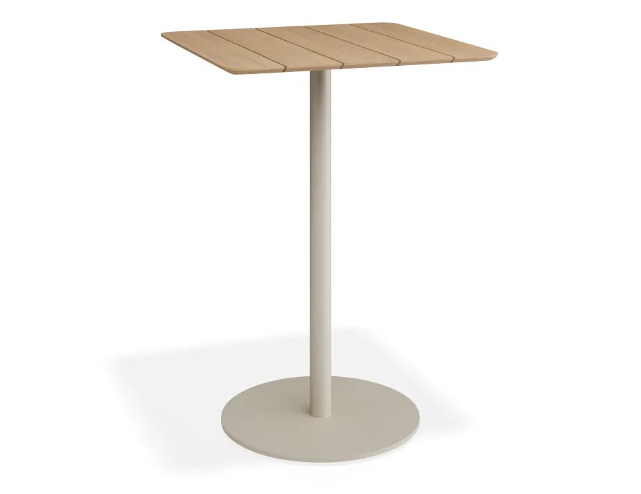 Roku Teakbartable 75x75 Latte