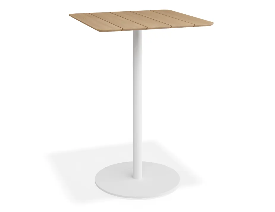 Roku Teakbartable 75x75 White
