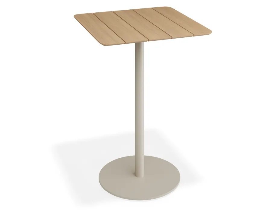 Roku Teakbartable 75x75 Latte