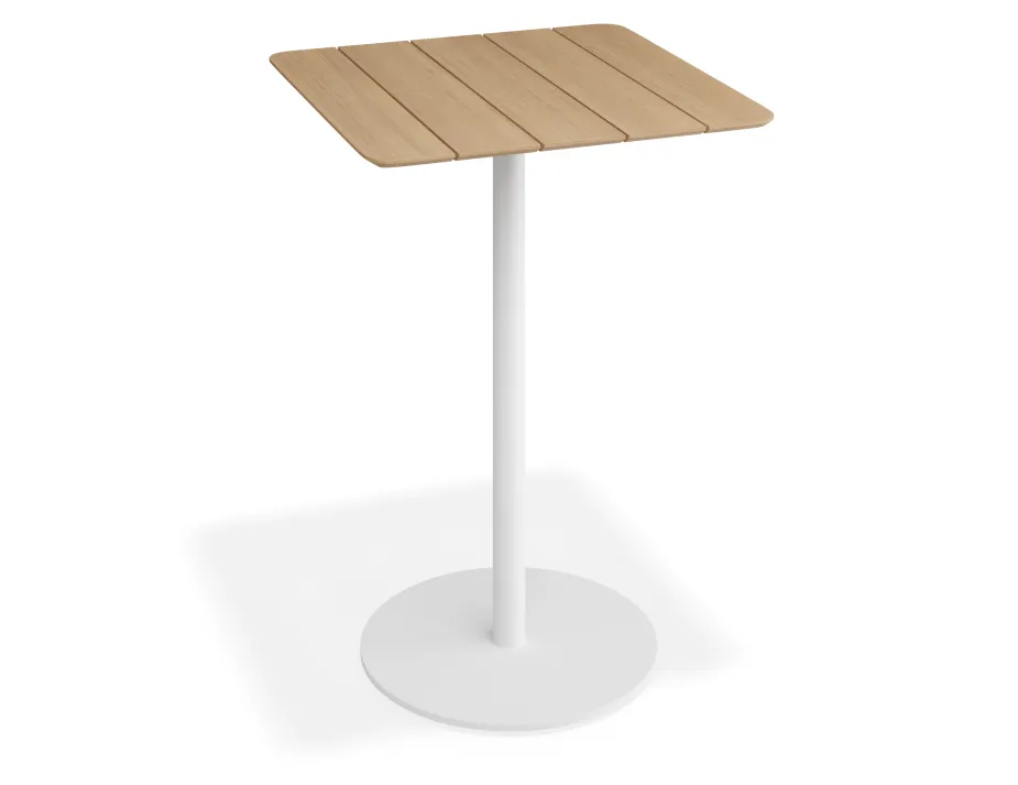 Roku Teakbartable 75x75 White