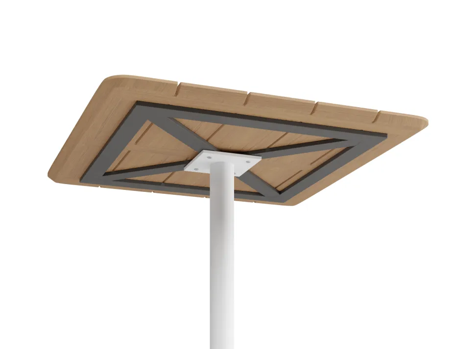 Roku Teakbartable 75x75 White