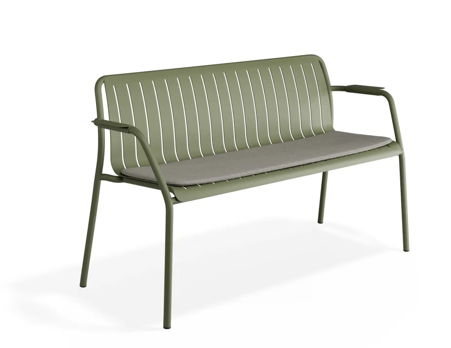 Roku Gardenbench Lightgrey Green