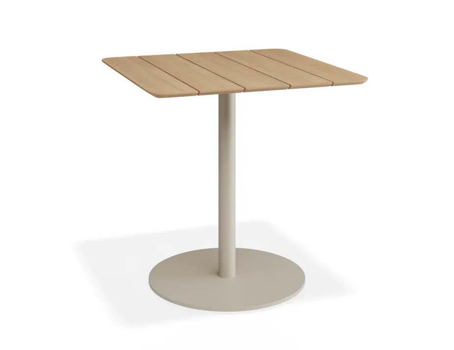 Roku Teakcafetable 75x75 Latte
