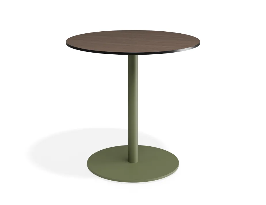 Solara 80dia Cafetable Greenbase Notaiowalnut