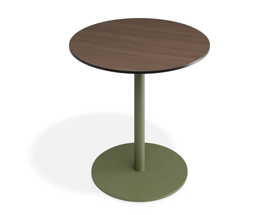 Solara 80dia Cafetable Greenbase Notaiowalnut