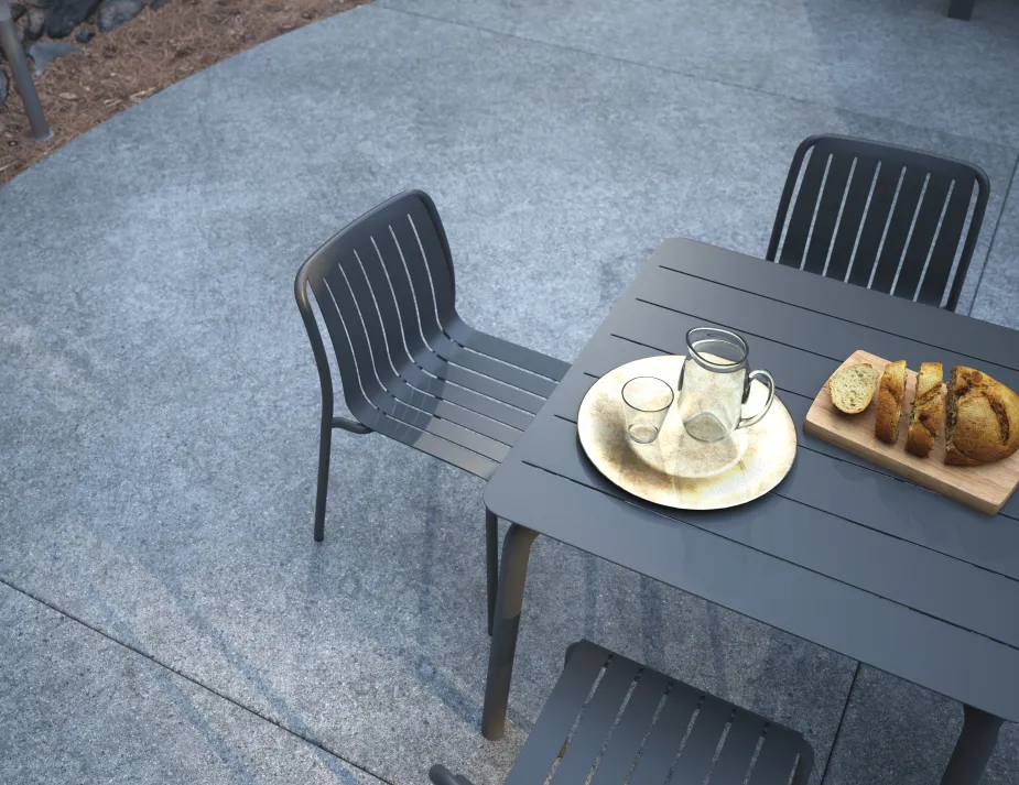 Roku Diningsetsquare Charcoal