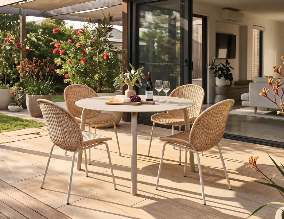 Outdoor Chair With Round Dining Table