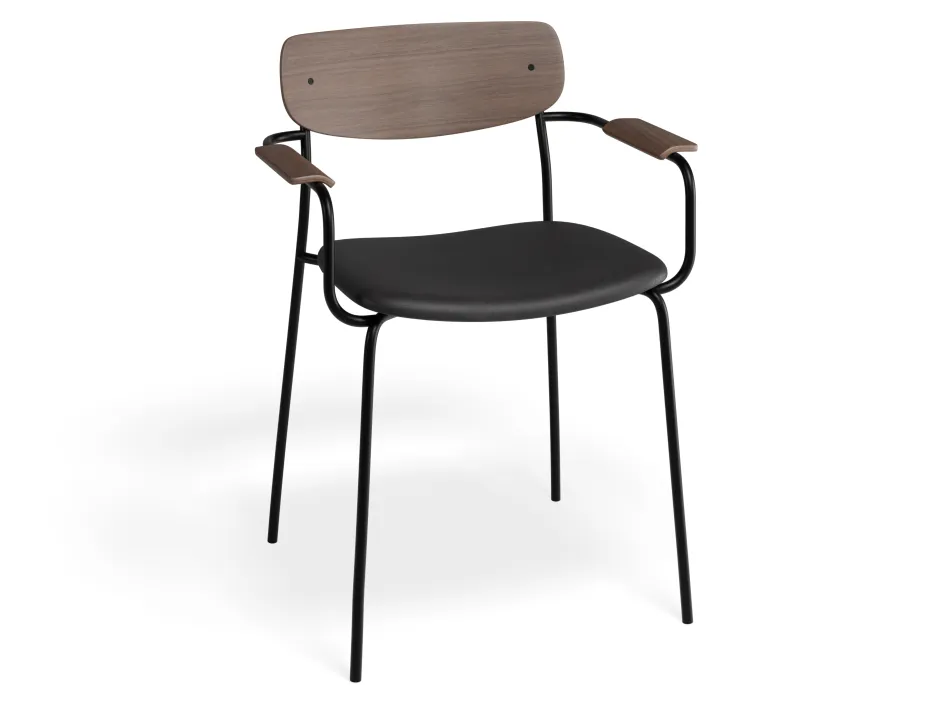 Rylie Armchair Walnut Blackpu