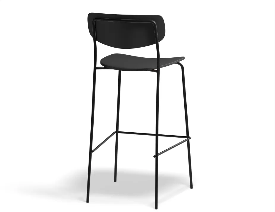 Rylie Stool 75cm Black Black Back