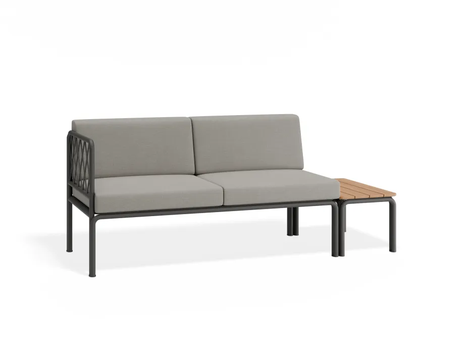 Sevillev2 Confige Charcoalframe Lightgreycushion Teakextension