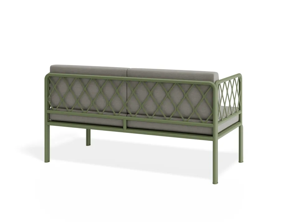 Sevillev2 2seater Greenframe Lightgreycushion