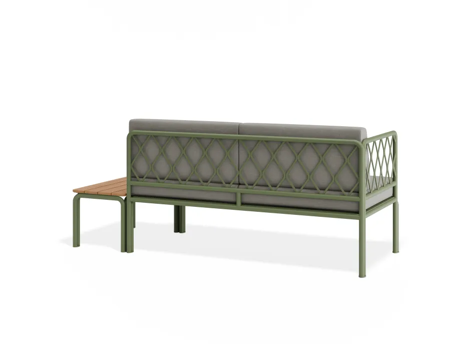 Sevillev2 Confige Greenframe Lightgreycushion Teakextension