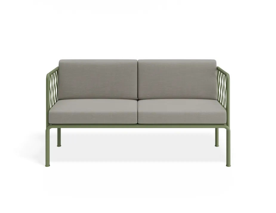Sevillev2 2seater Greenframe Lightgreycushion