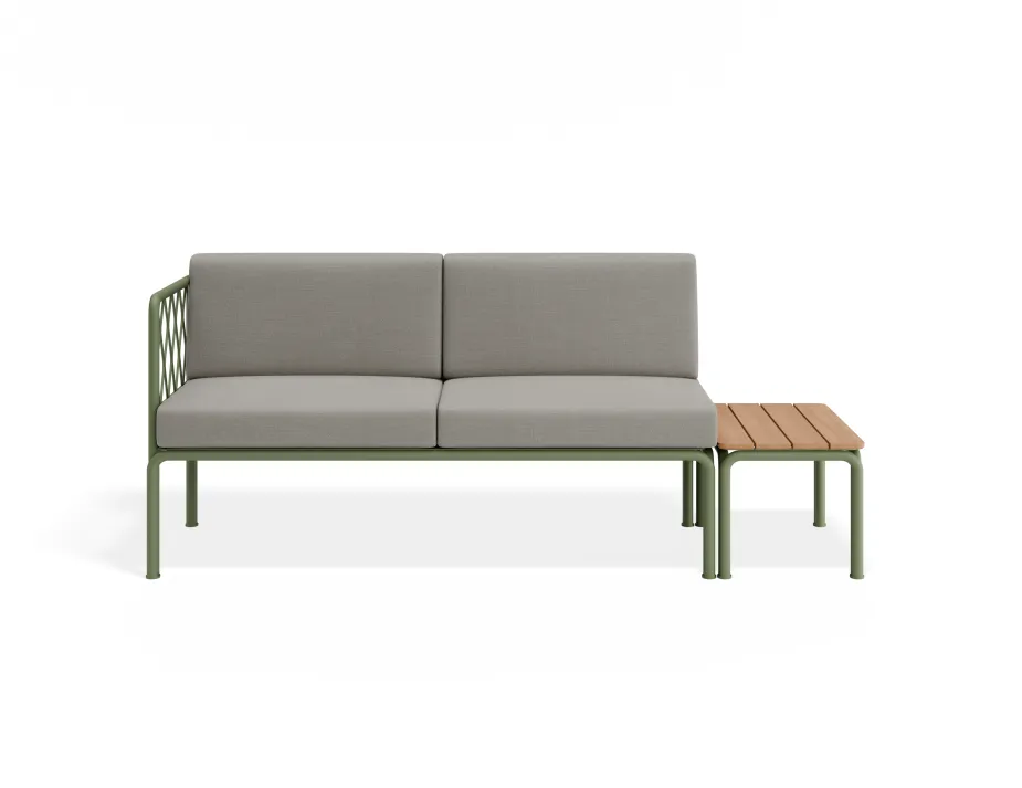 Sevillev2 Confige Greenframe Lightgreycushion Teakextension