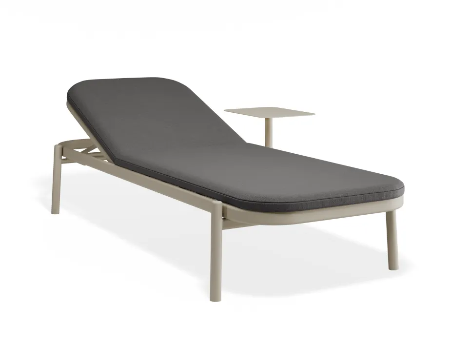 Verano Sunlounge Sidetable Latteframe Darkgreyfabric