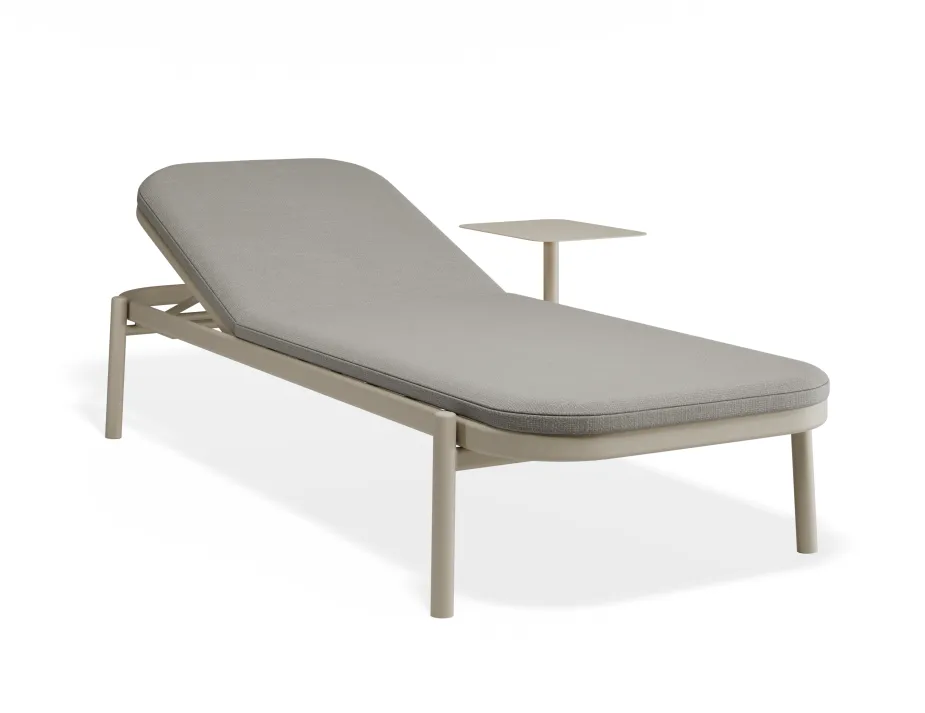 Verano Sunlounge Sidetable Latteframe Lightgreyfabric