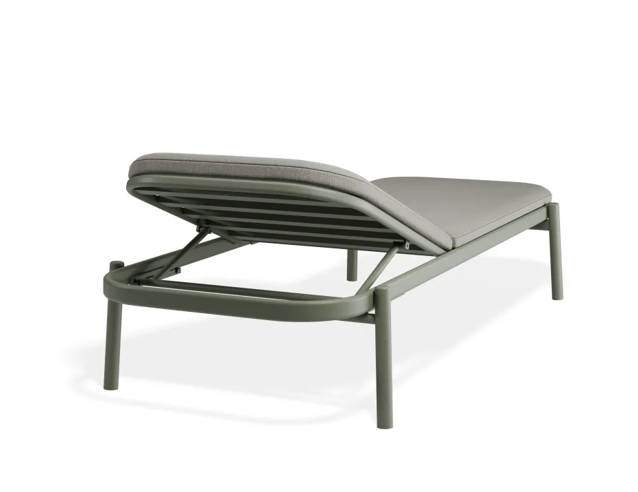Verano Sunlounge Sidetable Greenframe Lightgreyfabric