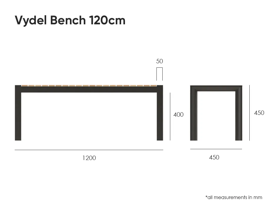 Vydel Bench 120 Measurements