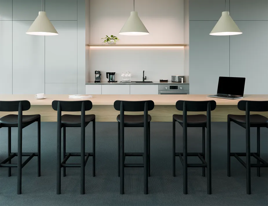 Zara Barstool Commercial Black Blackpu