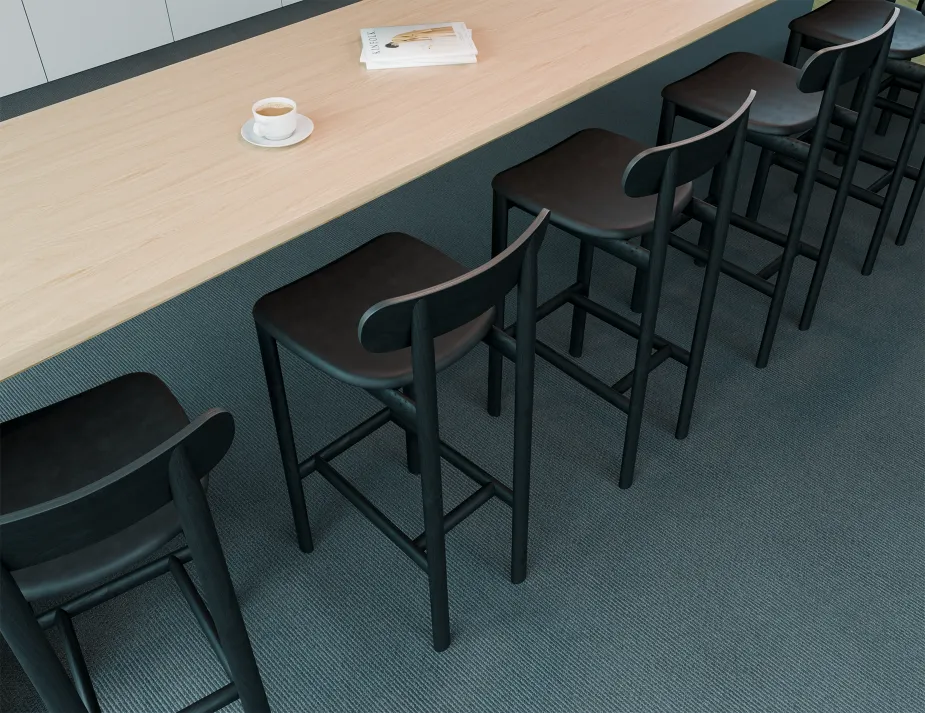 Zara Barstool Commercial Black Blackpu