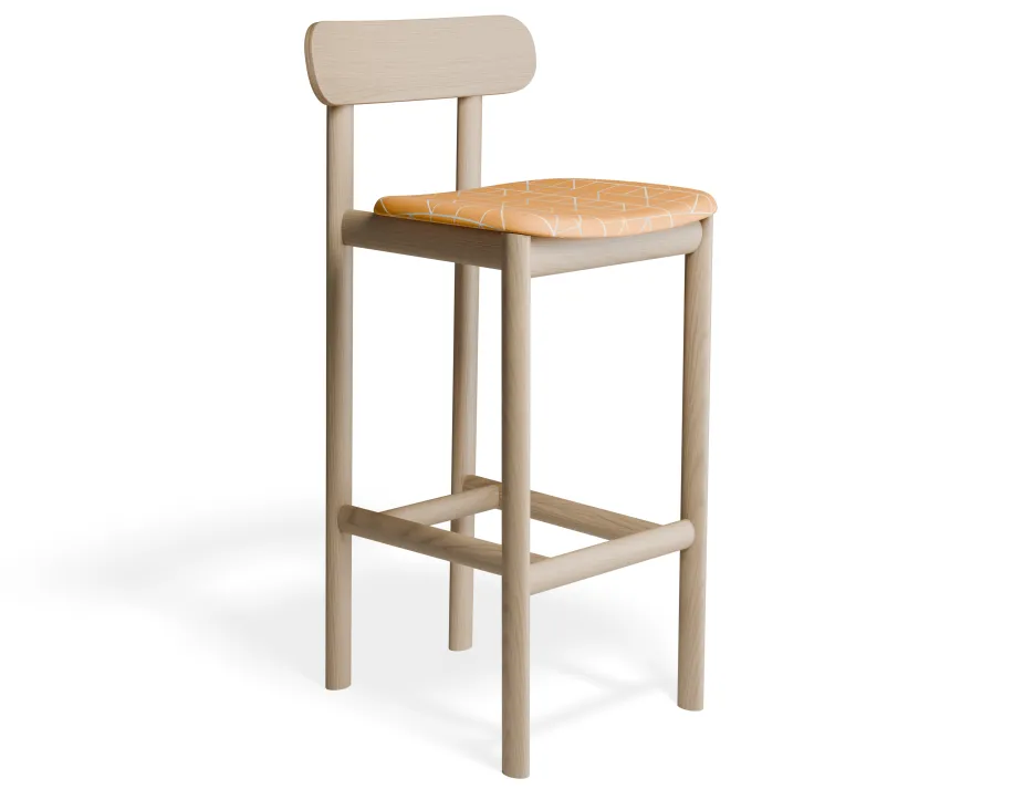 Zarav6 Barstool Ash Isometricorange
