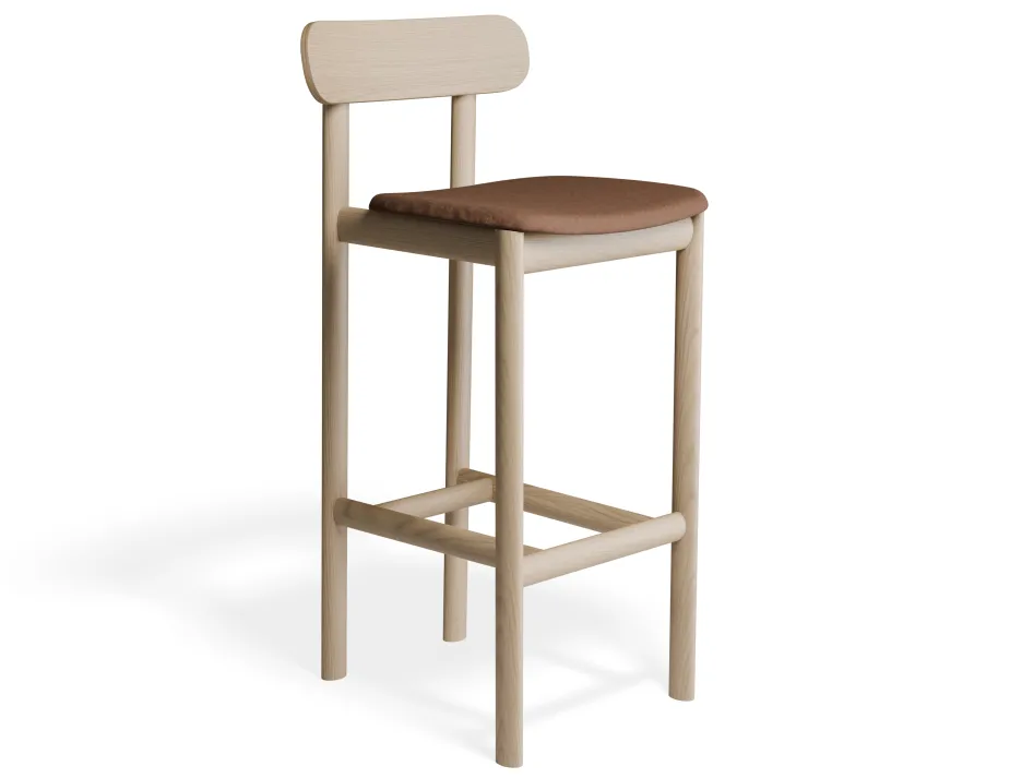 Zarav6 Barstool Ash Printedsuede