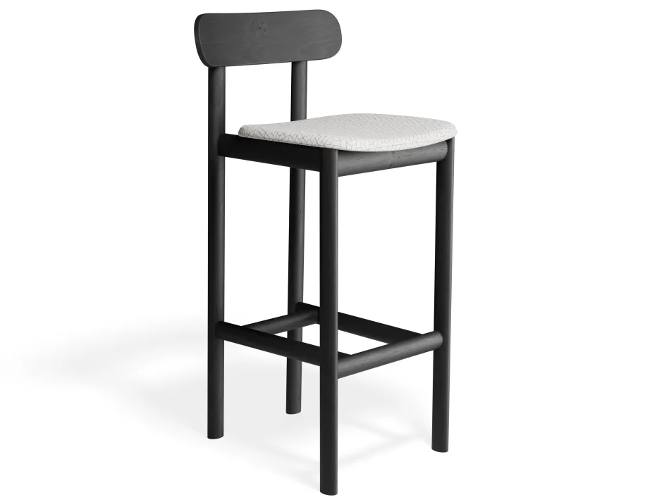 Zarav6 Barstool Black Geometricpattern
