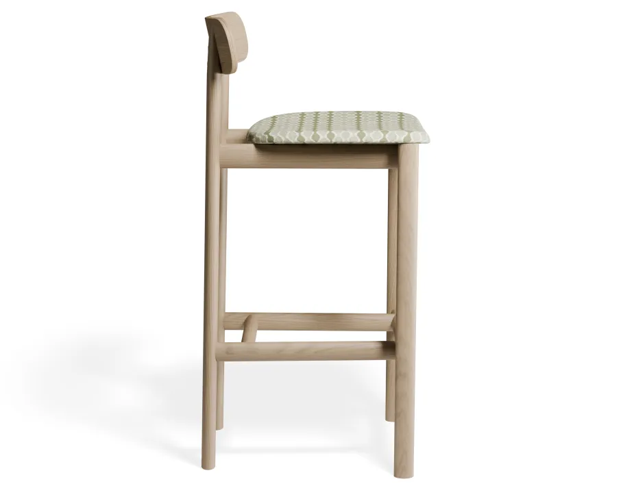 Zarav6 Barstool Ash Greenjacquard