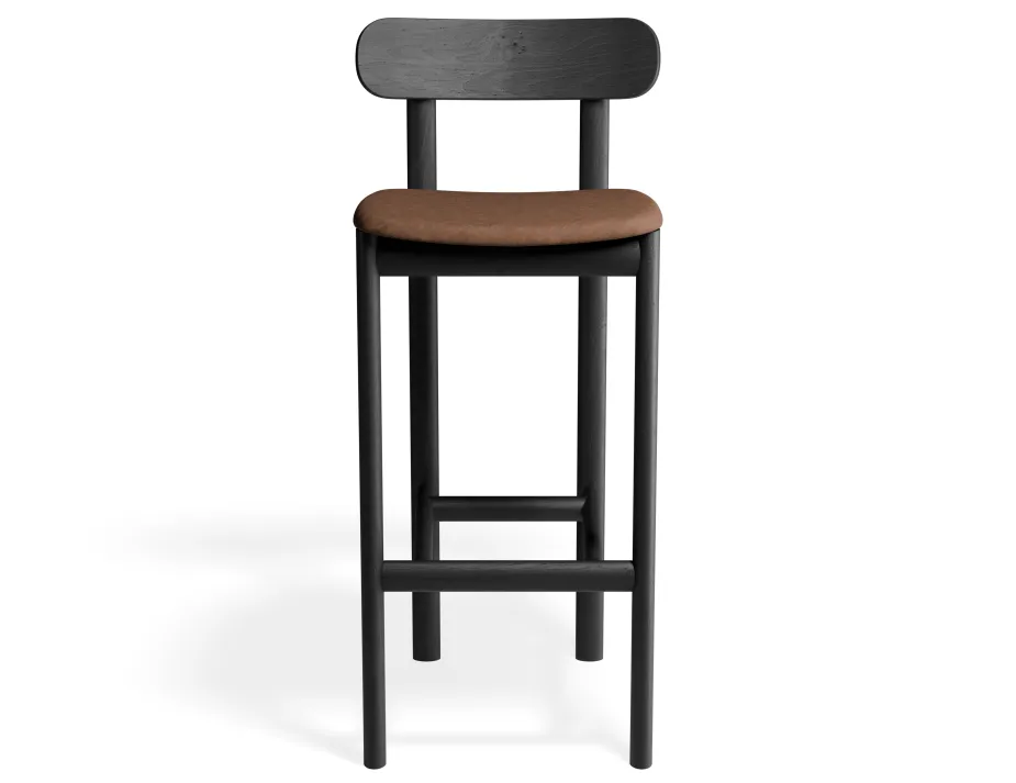 Zarav6 Barstool Black Printedsuede