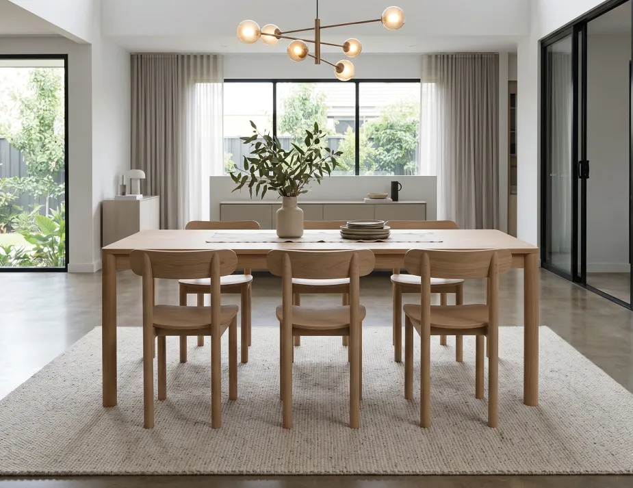 Wooden Table Setting