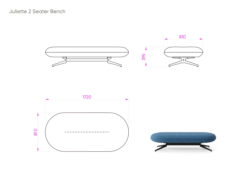 Juliette 2 Seat Bench