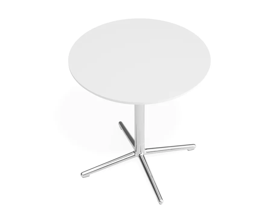 Place Cafetable 700dia White Chrome