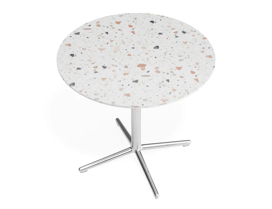 Place Cafetable 800dia Terrazzo Chrome