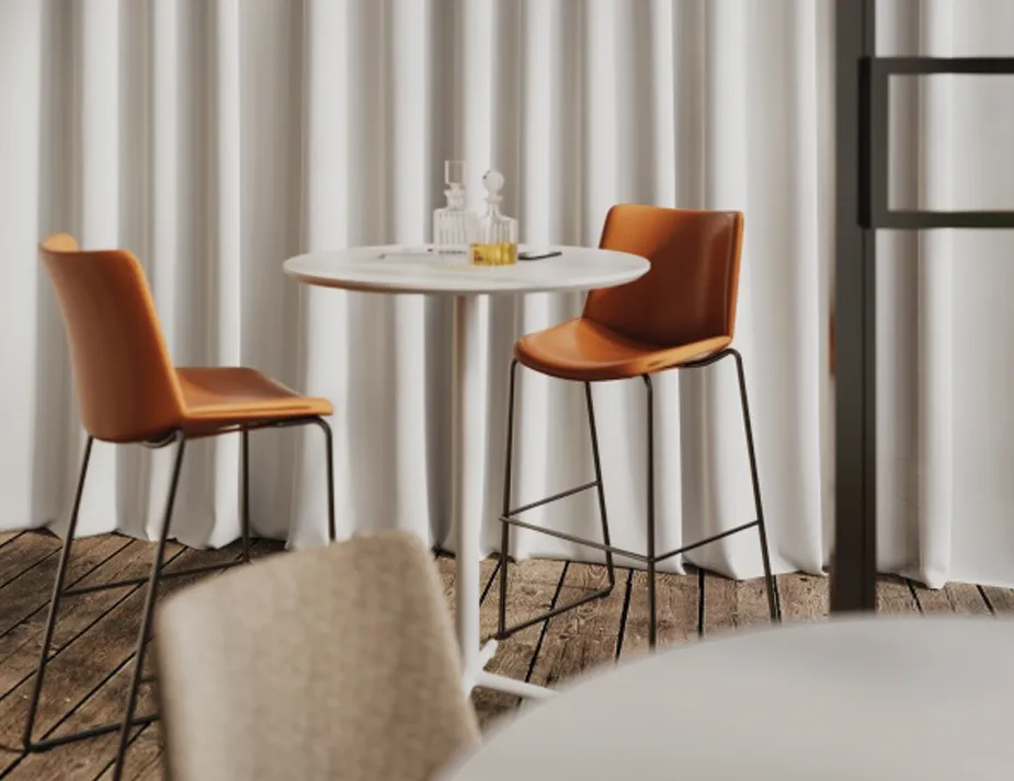 Place Cafe Table White 70cmdia