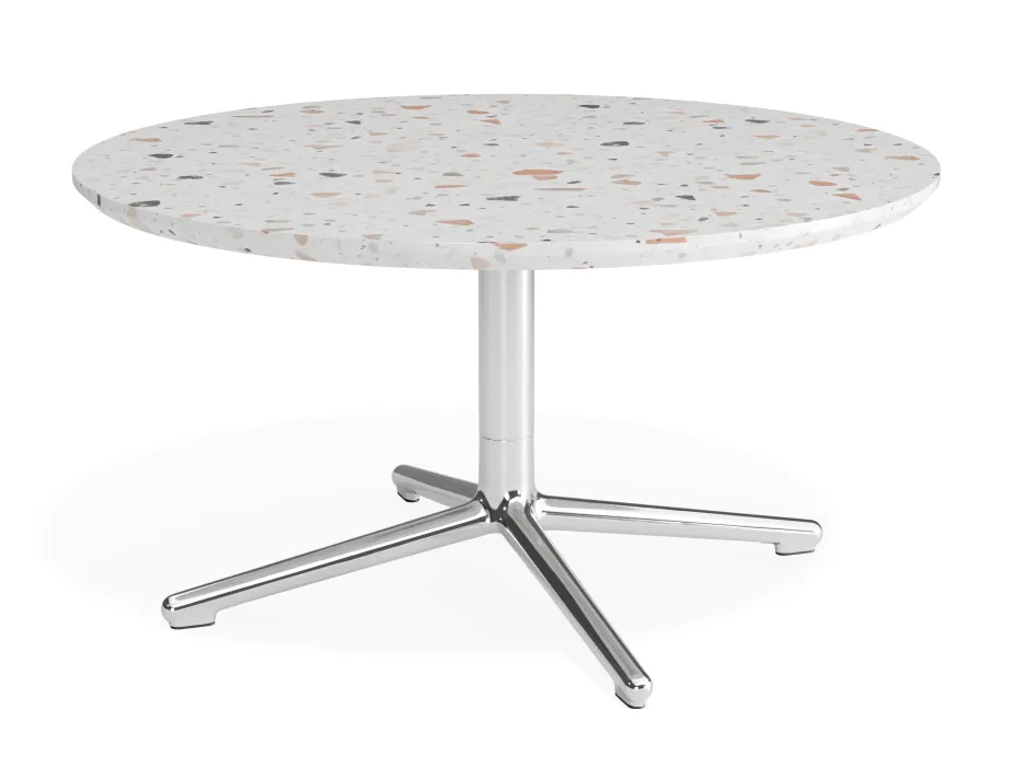 Place Coffeetable 800dia Terrazzo Chrome