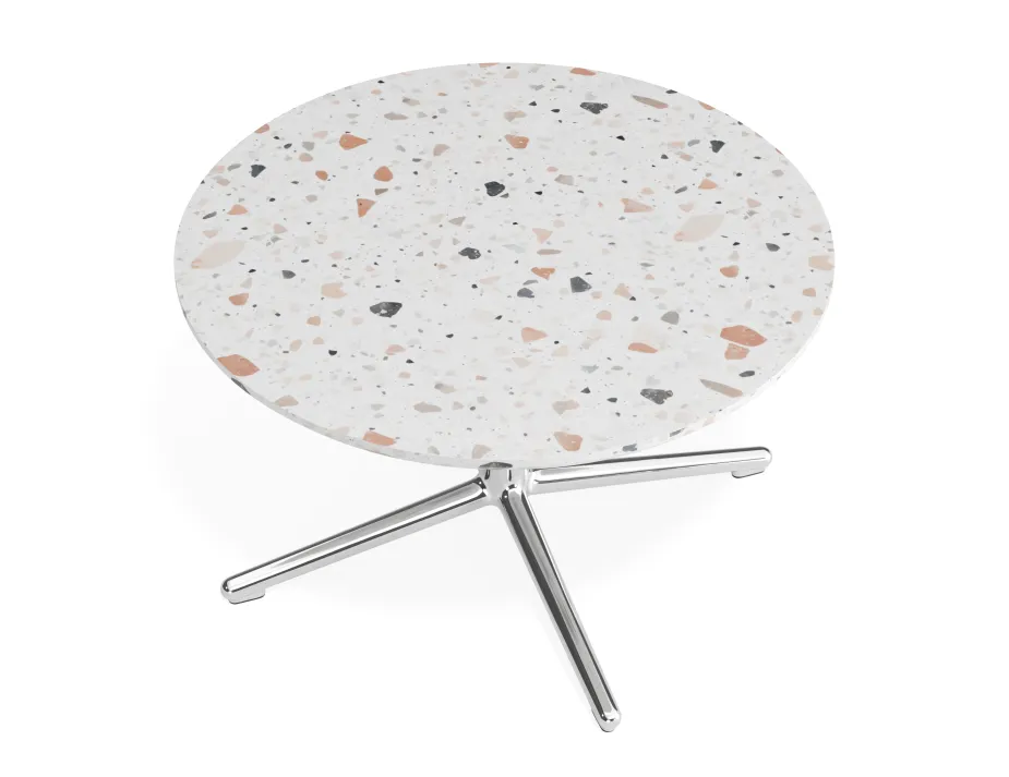 Place Coffeetable 700dia Terrazzo Chrome