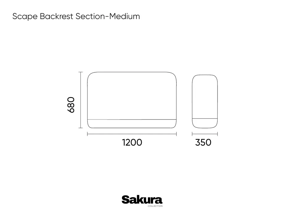 Scape Backrest Section Medium