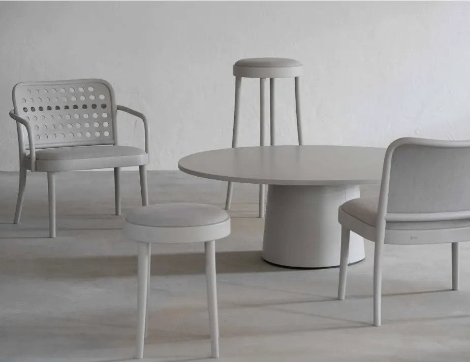 822 Lounge Armchair Pigment Padded Insitu