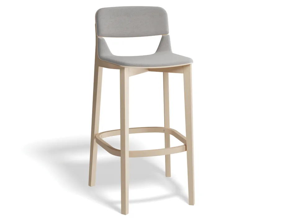 Leaf Stool Upholstered With Back
