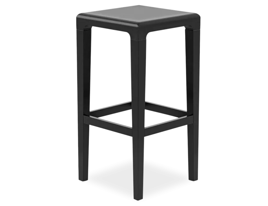 Wood Black Stool