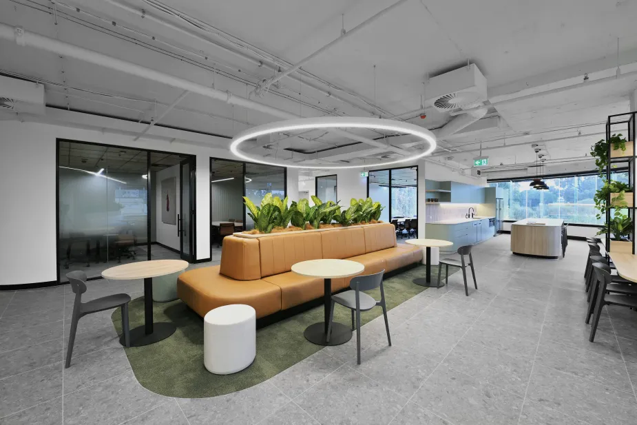 Modern office lounge area 