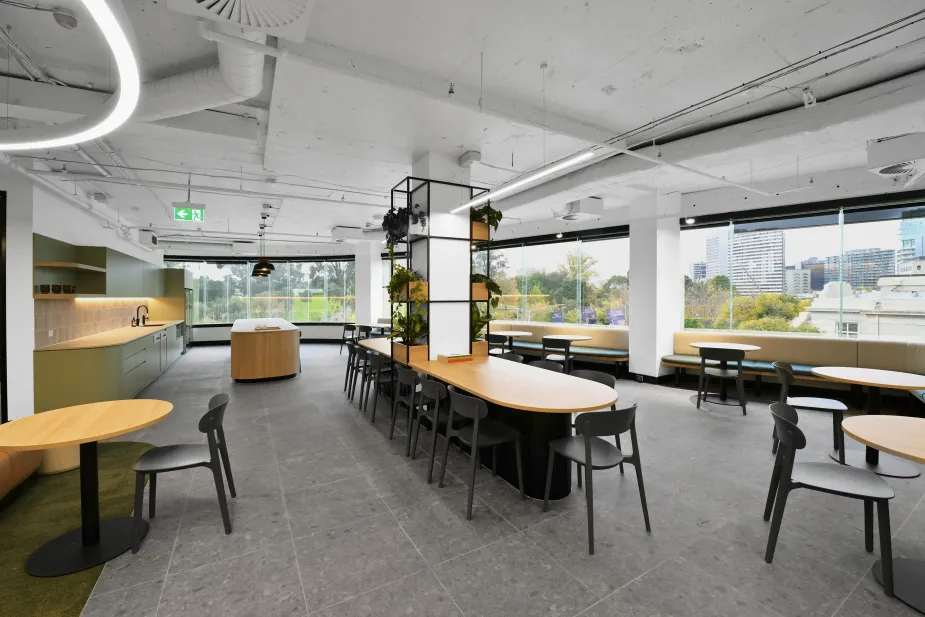 Spacious break room 