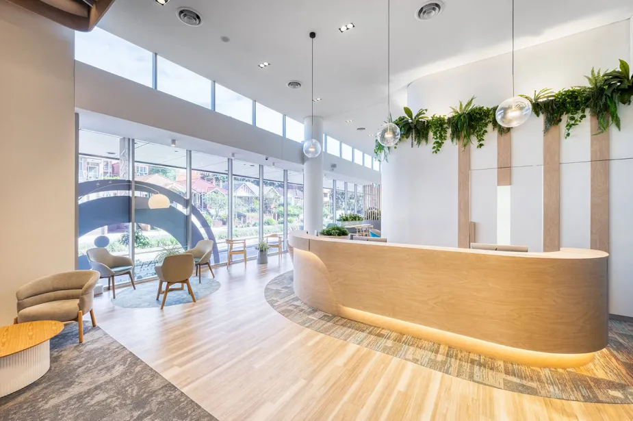Modern waiting area