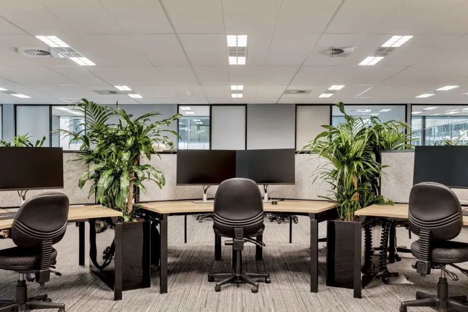 Office chairs and screens