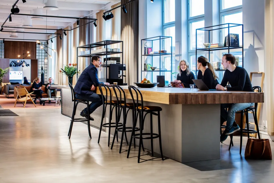 Black bar stools