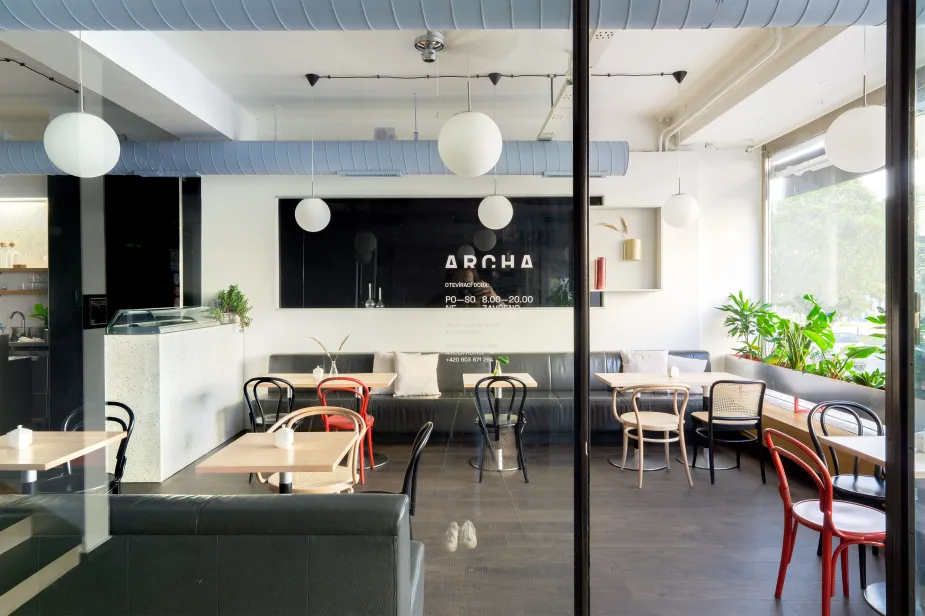 Modern café interior