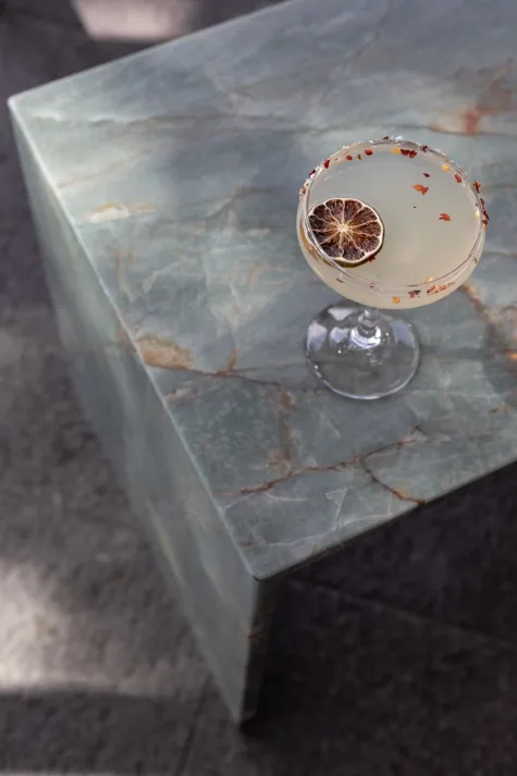 Cocktail on marble table 