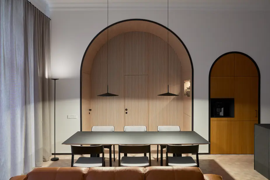 Cozy dining area with wooden dining chair