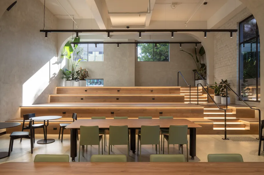 Spacious modern office interior.